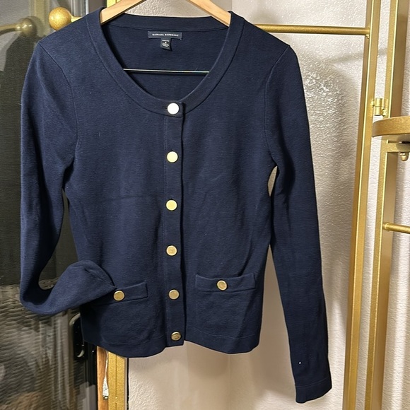 Banana Republic Petite Knit Navy Lady Cardigan Size SP - Picture 2 of 10